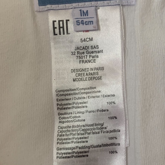 Jacadi Pink baby Snowsuit 1m 54cm - Picture 4 of 4